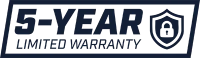 5-year limited warranty